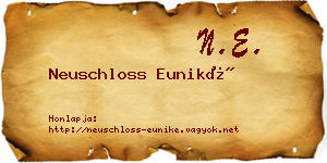 Neuschloss Euniké névjegykártya